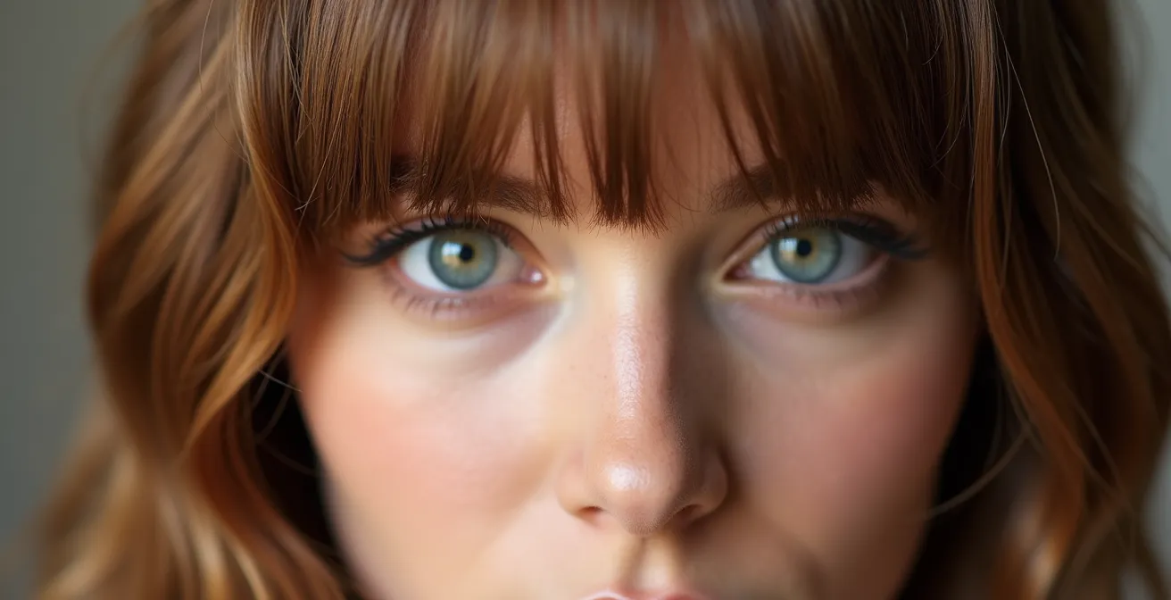 Verschiedene Styling-Möglichkeiten von Curtain Bangs im Vergleich