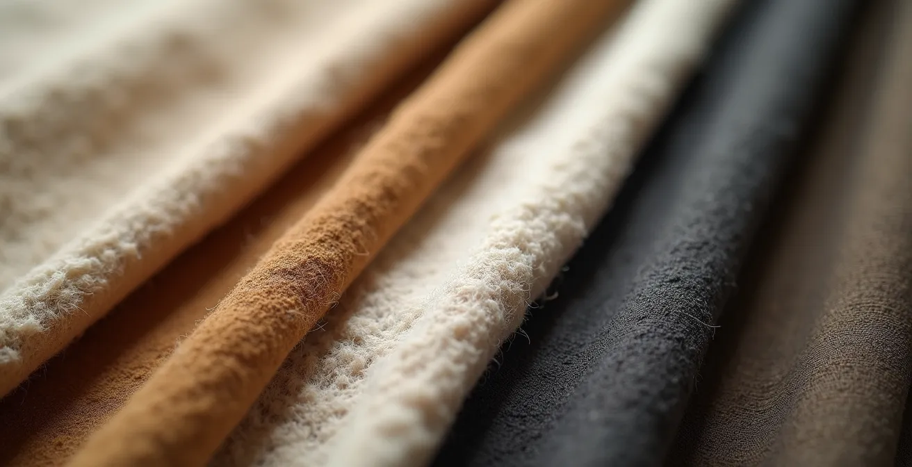 Aufgeräumter Kleiderschrank mit farblich sortierten, hochwertigen Kleidungsstücken