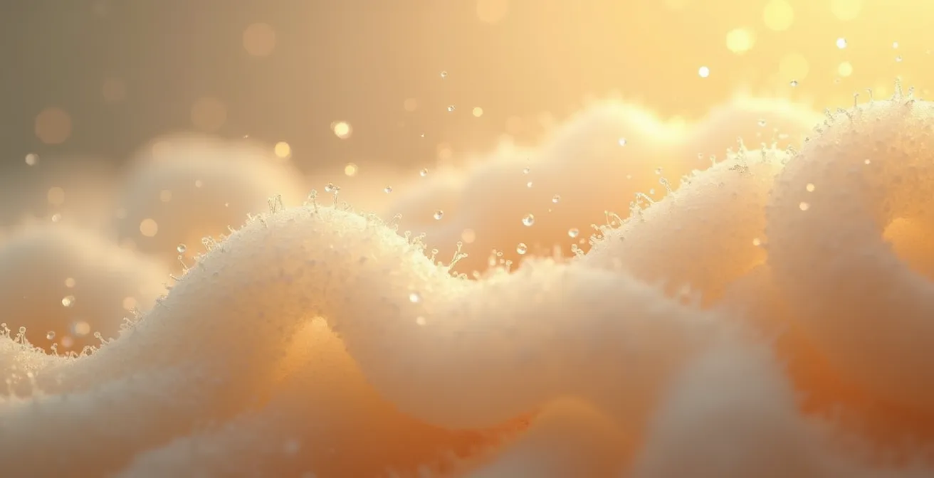 Mikroskopische Struktur von Merinowollfasern zeigt natürliche Thermoregulation