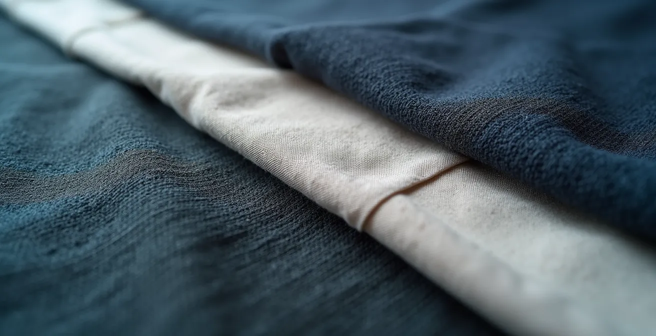 Geschichtete Businesskleidung auf Kleiderbügel arrangiert für Temperaturwechsel