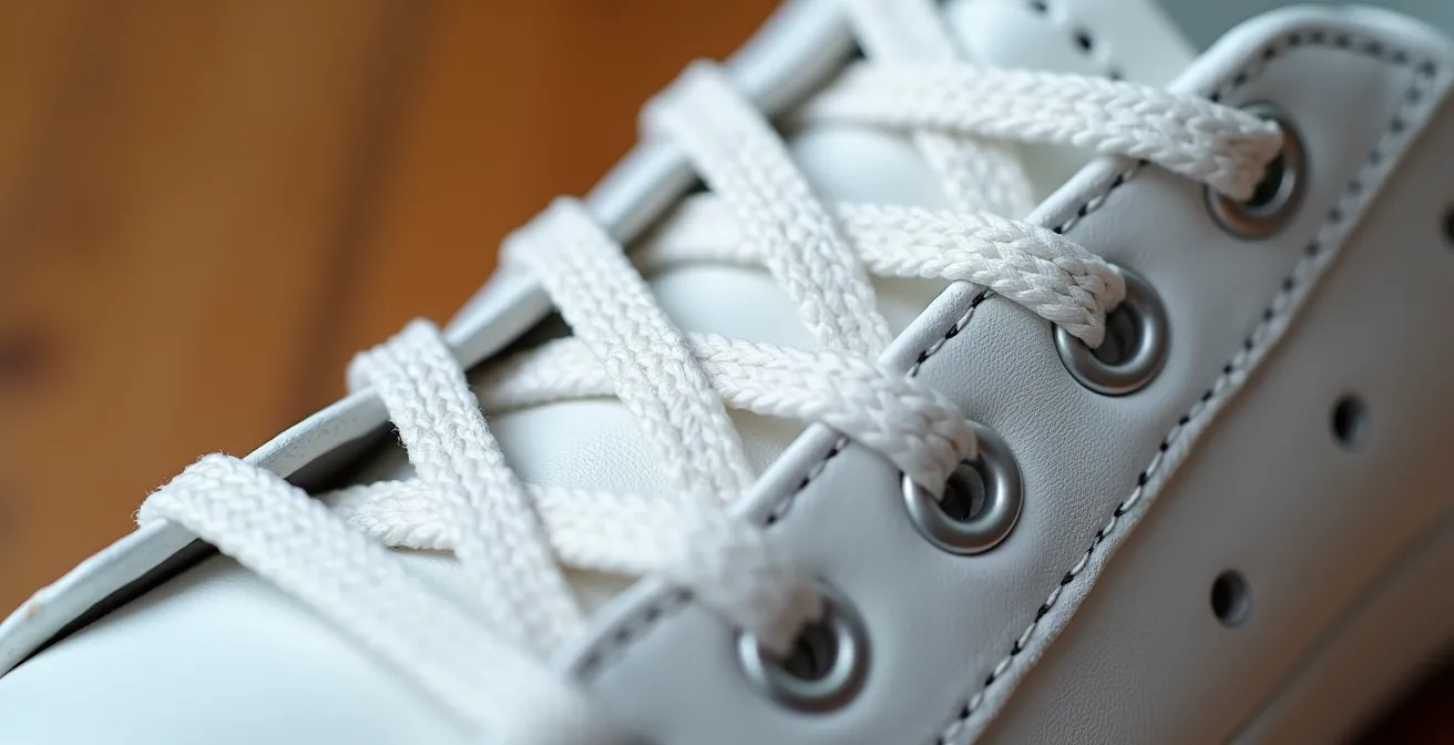 Verschiedene Schnürtechniken für Sneaker bei hohem Spann